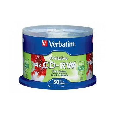 Verbatim Discos Virgenes para CD, CD-RW, 4x, 50 Discos (95159)