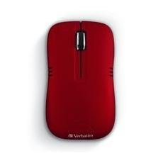 Mouse Verbatim Óptico 99767, RF Inalámbrico, USB, 1200DPI, Rojo