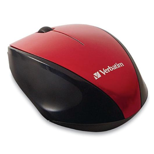 Mouse Verbatim Óptico Multi-Trac LED Azul, Inalámbrico, Rojo
