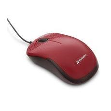 Mouse Verbatim Óptico 70234, Alámbrico, USB A, Rojo