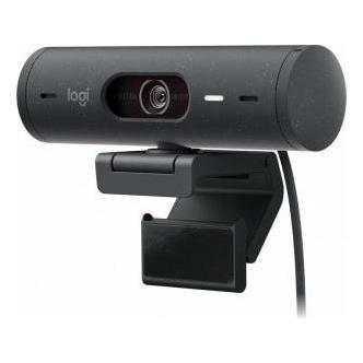 Logitech Webcam Brio 500 con Micrófono, 4MP, 1920 x 1080 Píxeles, USB-C, Negro
