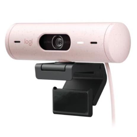 Logitech Webcam Brio 500 con Micrófono, 4MP, 1920 x 1080 Píxeles, USB-C, Rosa