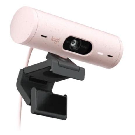 Logitech Webcam Brio 500 con Micrófono, 4MP, 1920 x 1080 Píxeles, USB-C, Rosa