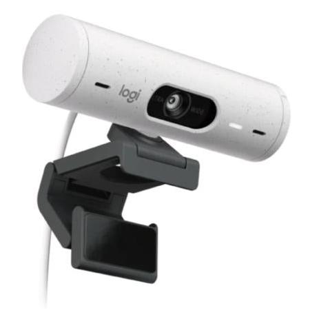 Logitech Webcam Brio 500 con Micrófono, 4MP, 1920 x 1080 Píxeles, USB-C, Blanco