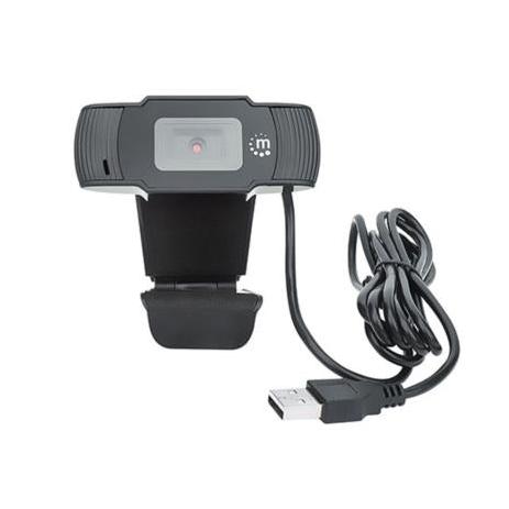 Manhattan Webcam 462006, 2MP, 1920 x 1080 Pixeles, USB 2.0, Negro