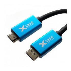 X-Case DisplayPort Macho - HDMI Macho, 4K, 3 Metros, Negro/Azul