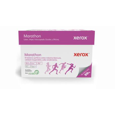 Xerox Papel Bond Marathon 70g/m², 5000 Hojas de Tamaño Carta, Blancura 99%