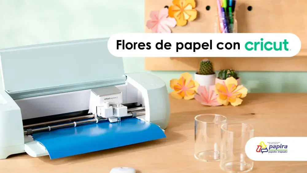 como hacer flores de papel cricut