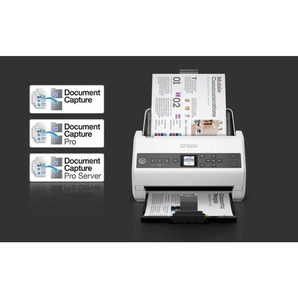 Escáner Epson DS-730N 600 x 600 DPI Dúplex Ethernet USB 2.0 Negro, Gris