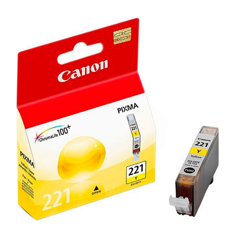 Cartucho de Tinta Canon CLI-221 Amarillo 342 Pagina(s) IP3600, MP560