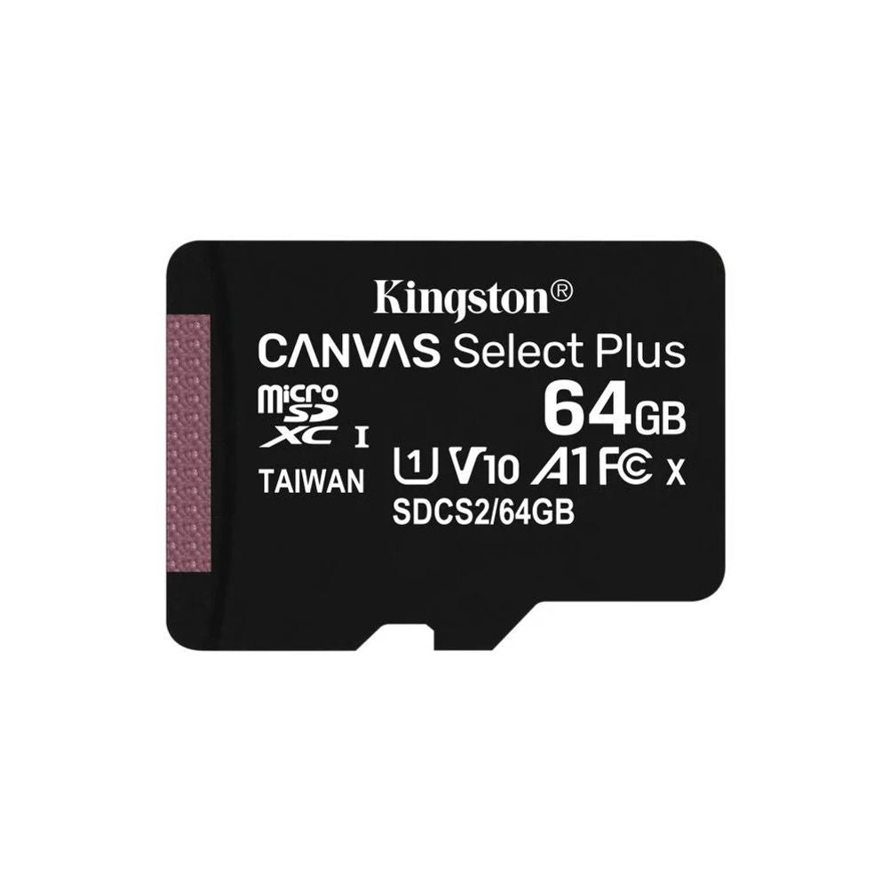 Memoria Flash Kingston Technology Canvas Select Plus MicroSDXC 64GB UHS-I Clase 10 U1 con Adaptador.