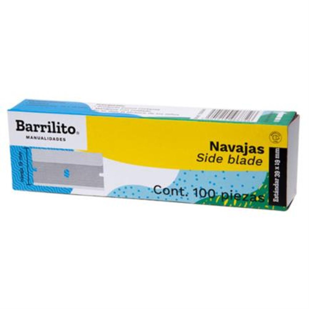 Navajas de Repuesto Barrilito 100NAV (39x19mm) Acero Gris 100 Pieza(s)