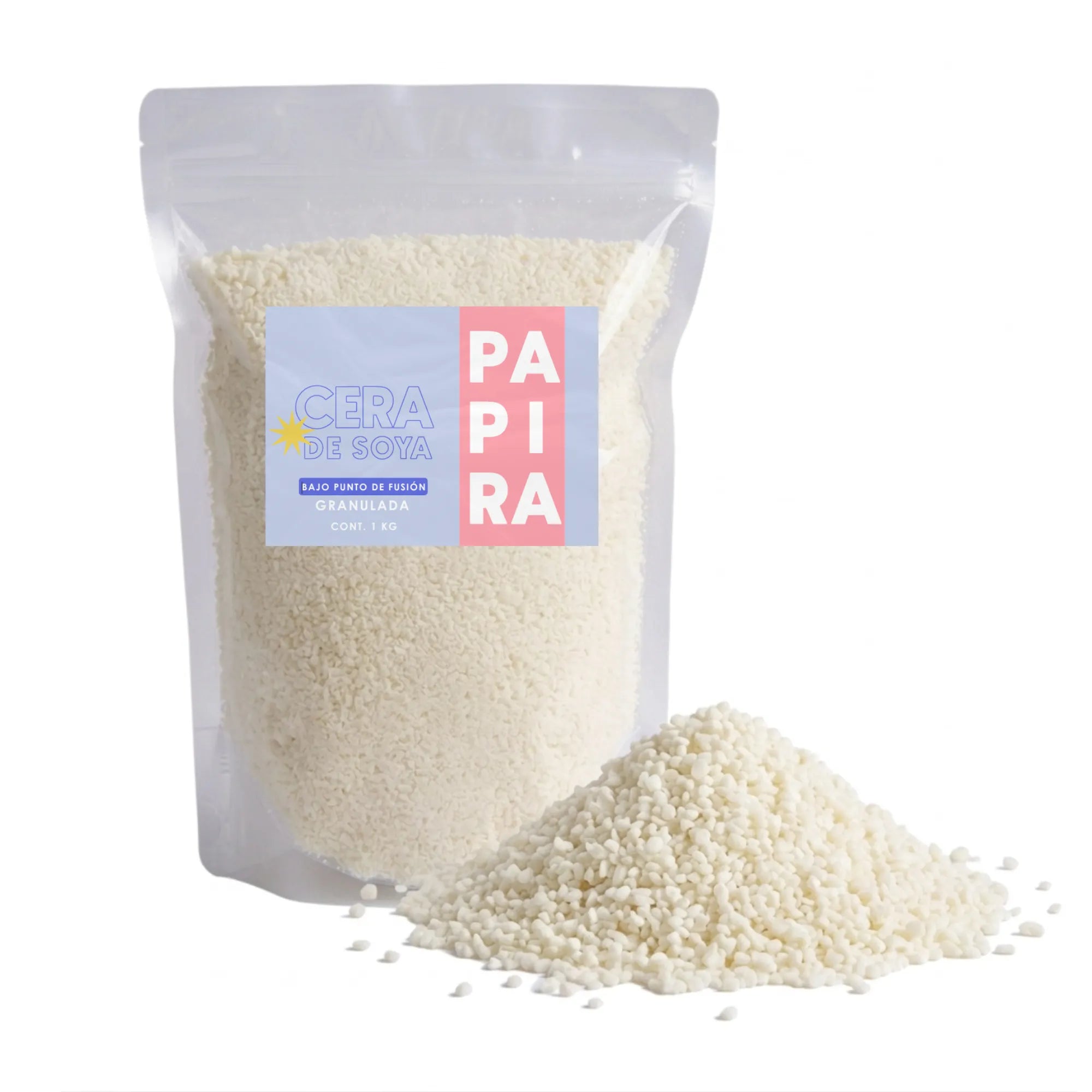 Cera De Soya De Bajo Punto De Fusión Granulada Papira 1 Kg