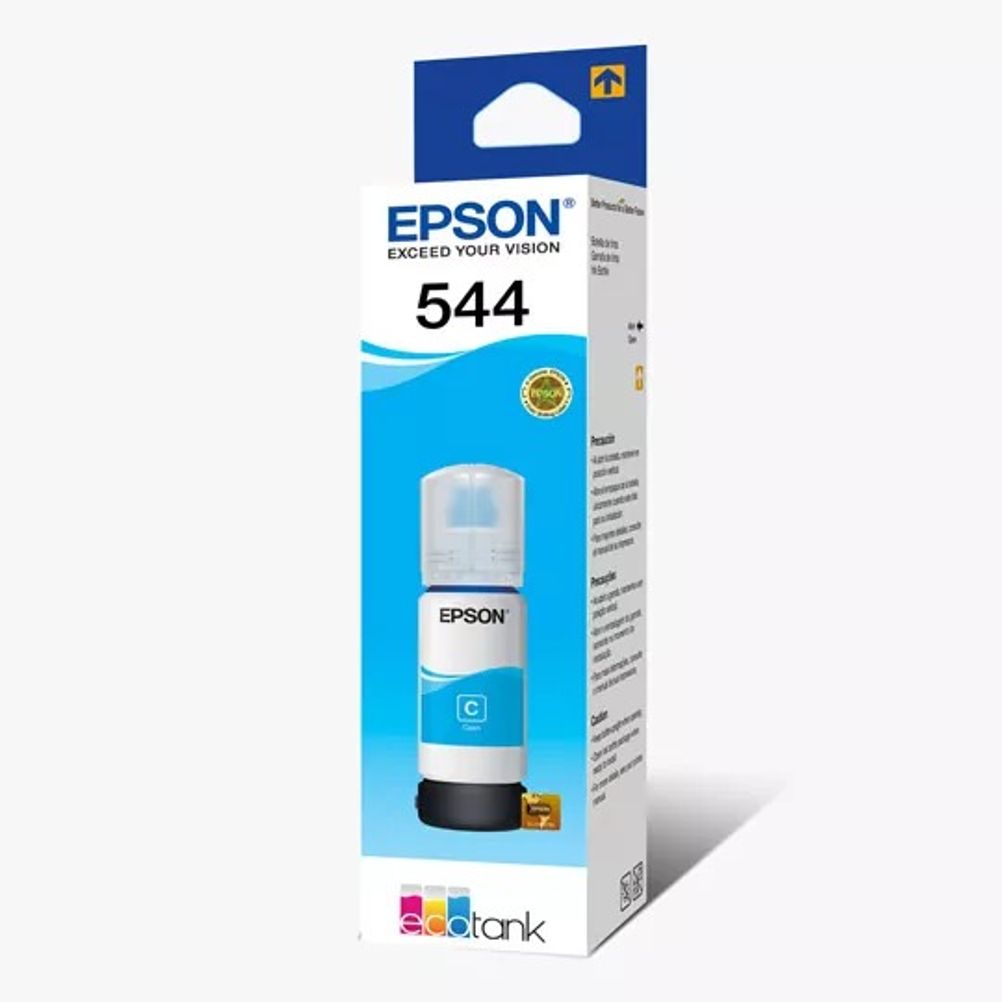 Tinta Epson T544 Color Cian 65ml EcoTank L110/L3110/L3150/L5190