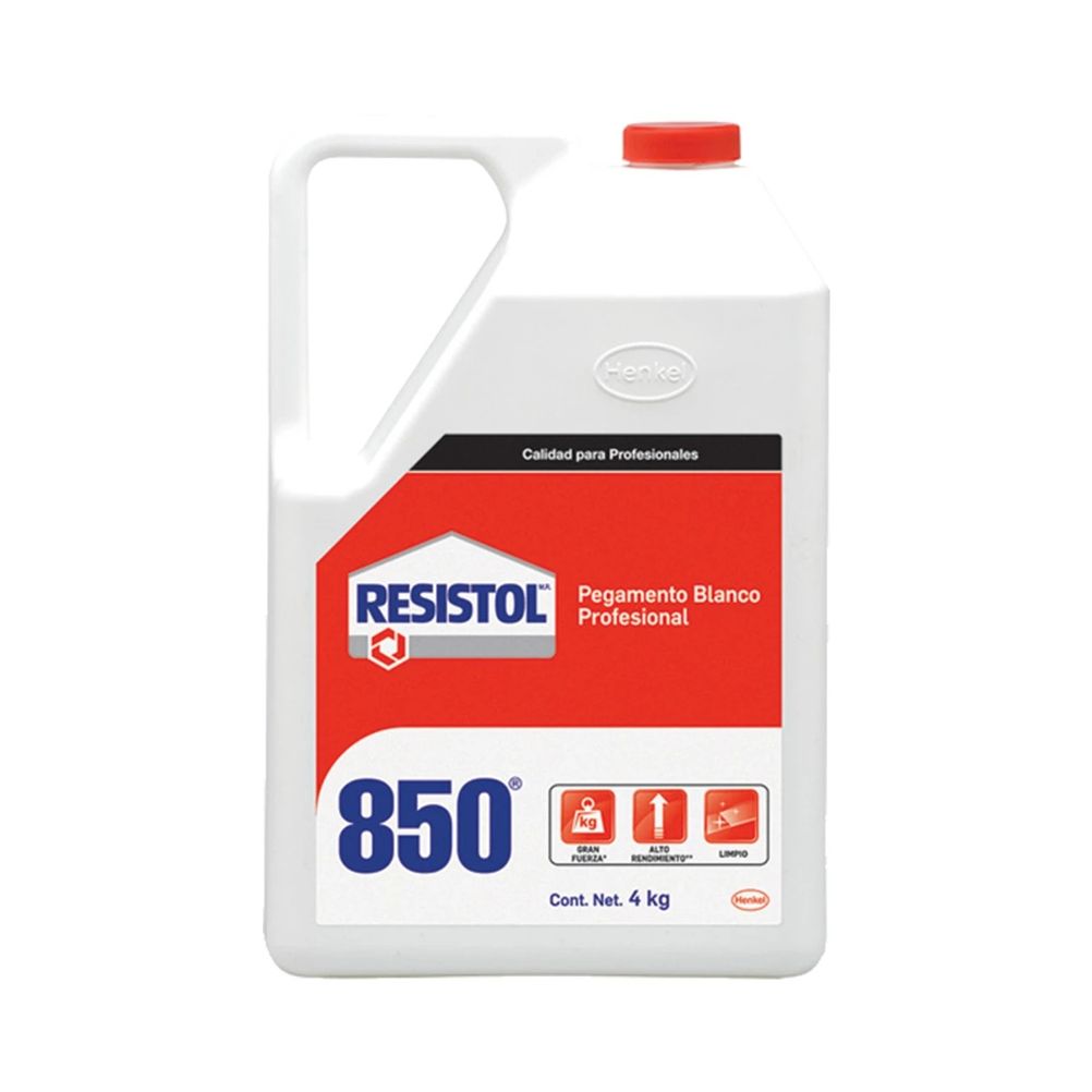 Pegamento Liquido Resistol 850 Jumbo 4Kg Polipropileno Color Blanco