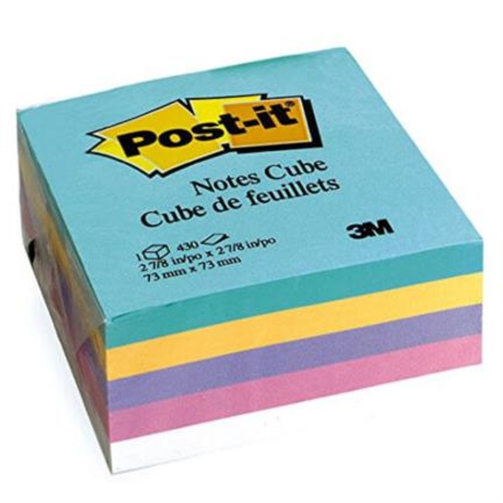 Cubo de Notas Adhesivas 3M Post-It 2018 Cuadrado (3x3) Papel  Color Pastel 400 Hoja(s)