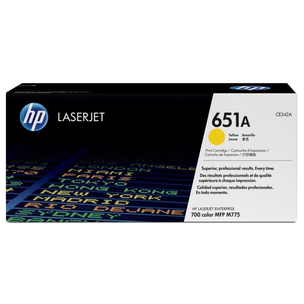 Cartucho de Toner HP 651A  Amarillo 16000 Pagina(s) HP LaserJet Enterprise M775