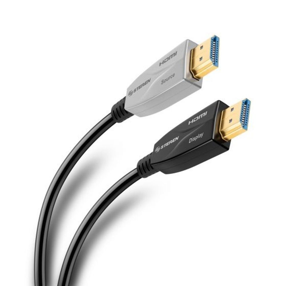 Cable HDMI Steren Elite 206-700 Macho / Macho HDMI / HDMI 4K Material PVC Distancia 30m Color Negro, Gris