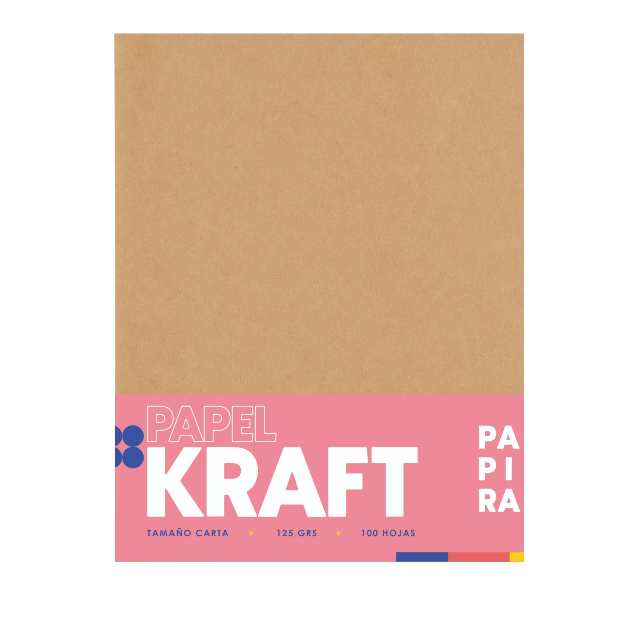 Papel Kraft Papira Carta 125 G Invitaciones Marrón 100 Hojas