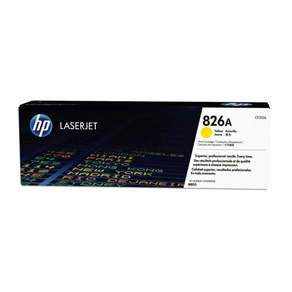 Cartucho de Toner HP 826A Amarillo HP LaserJet Enterprise M855