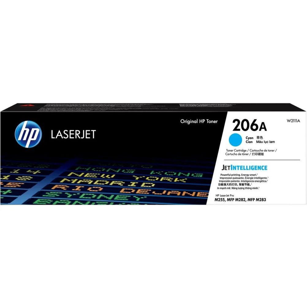 Cartucho de Tóner HP 206A Cian LaserJet Pro M255, M282.