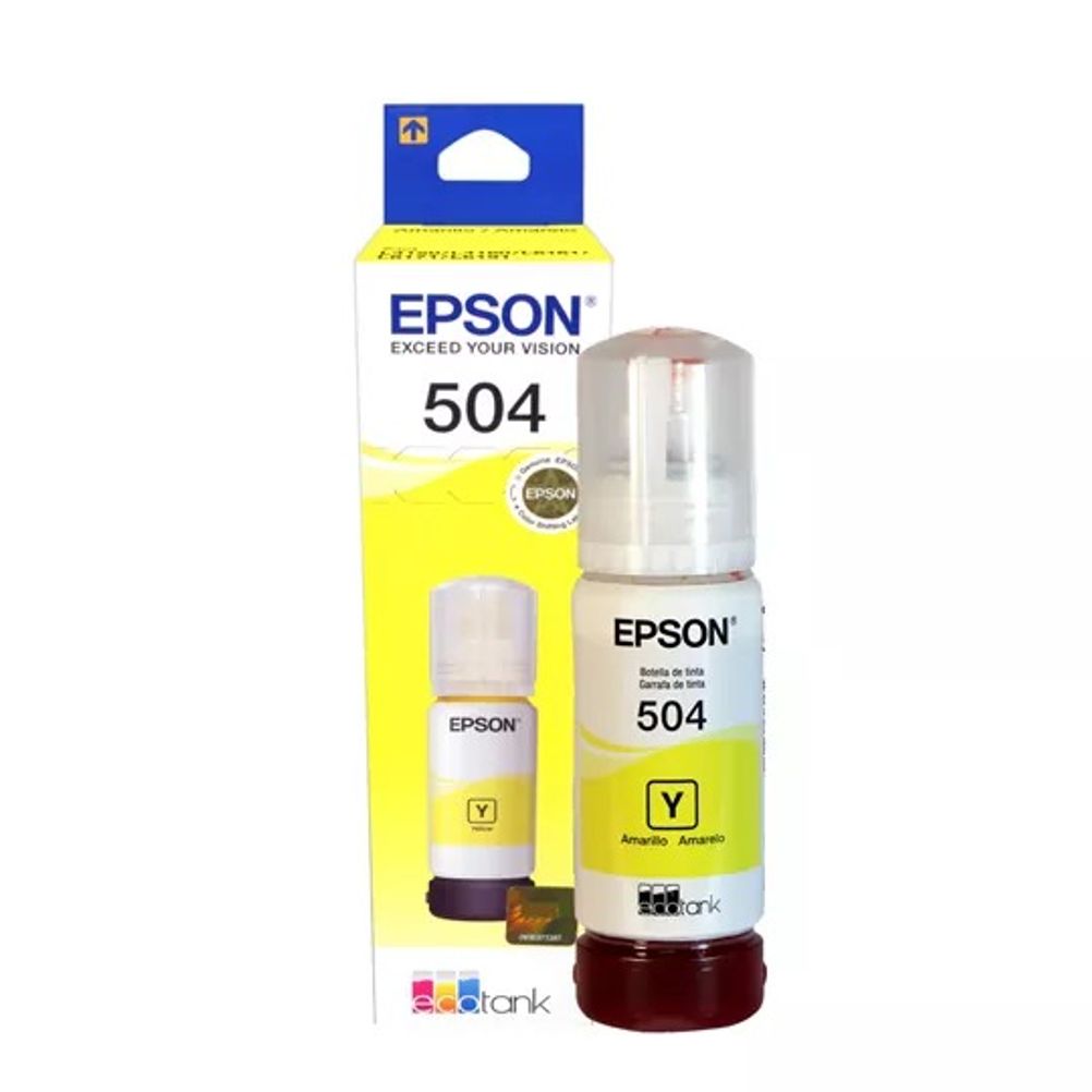 Tinta Epson Original T504 Color Amarilla EcoTank L4150/L4160