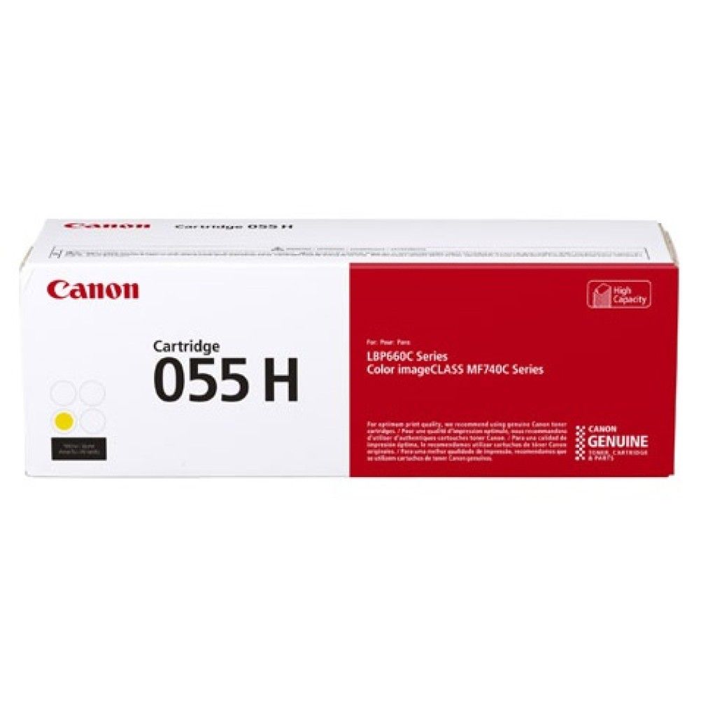 Cartucho de Toner Canon imageCLASS Toner 055 Amarillo 5900 Pagina(s) imageCLASS MF746Cdw, MF745Cdw