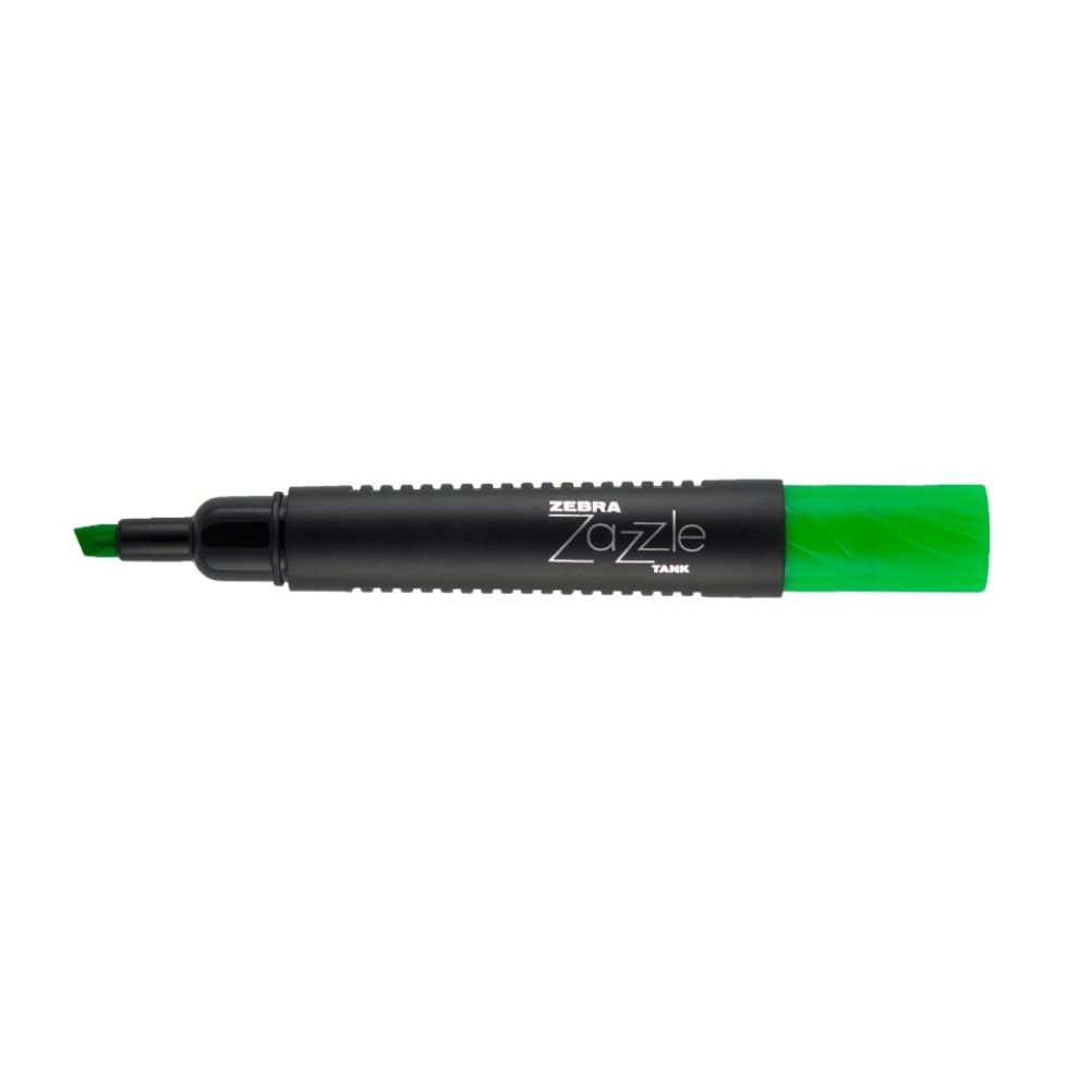 Marcador Resaltador de Textos Zebra Zazzle Punta de Cincel Flourescente Verde 12 Pieza(s)