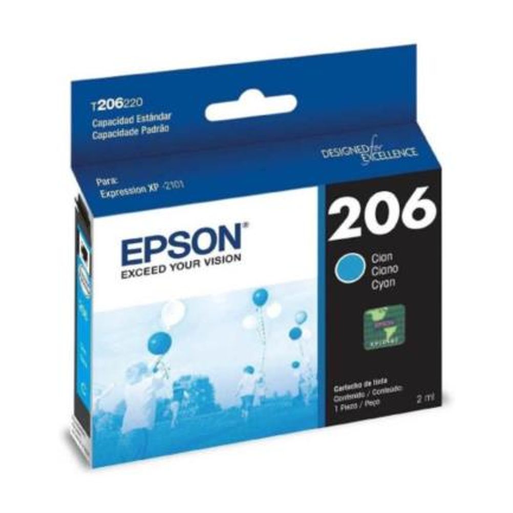 Cartucho de Tinta Epson T206 Cian Expression XP-2101