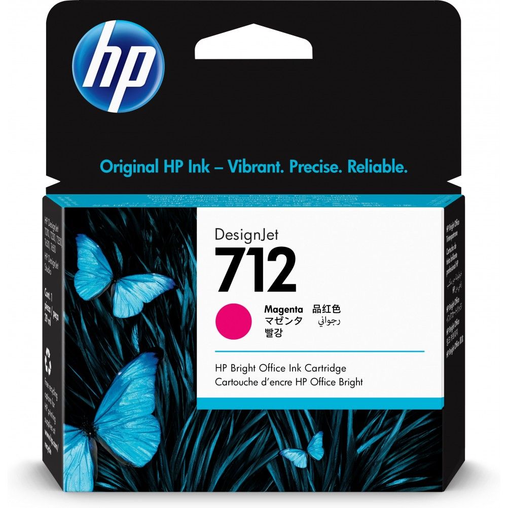 CARTUCHO HP 712 MAGENTA ORIGINAL, 29ML 3ED68A