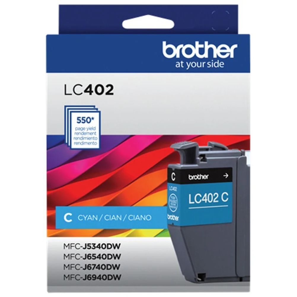 Cartucho de Tinta Brother LC402C Cian 550 Página(s) MFC-J5340DW, MFC-J6540DW