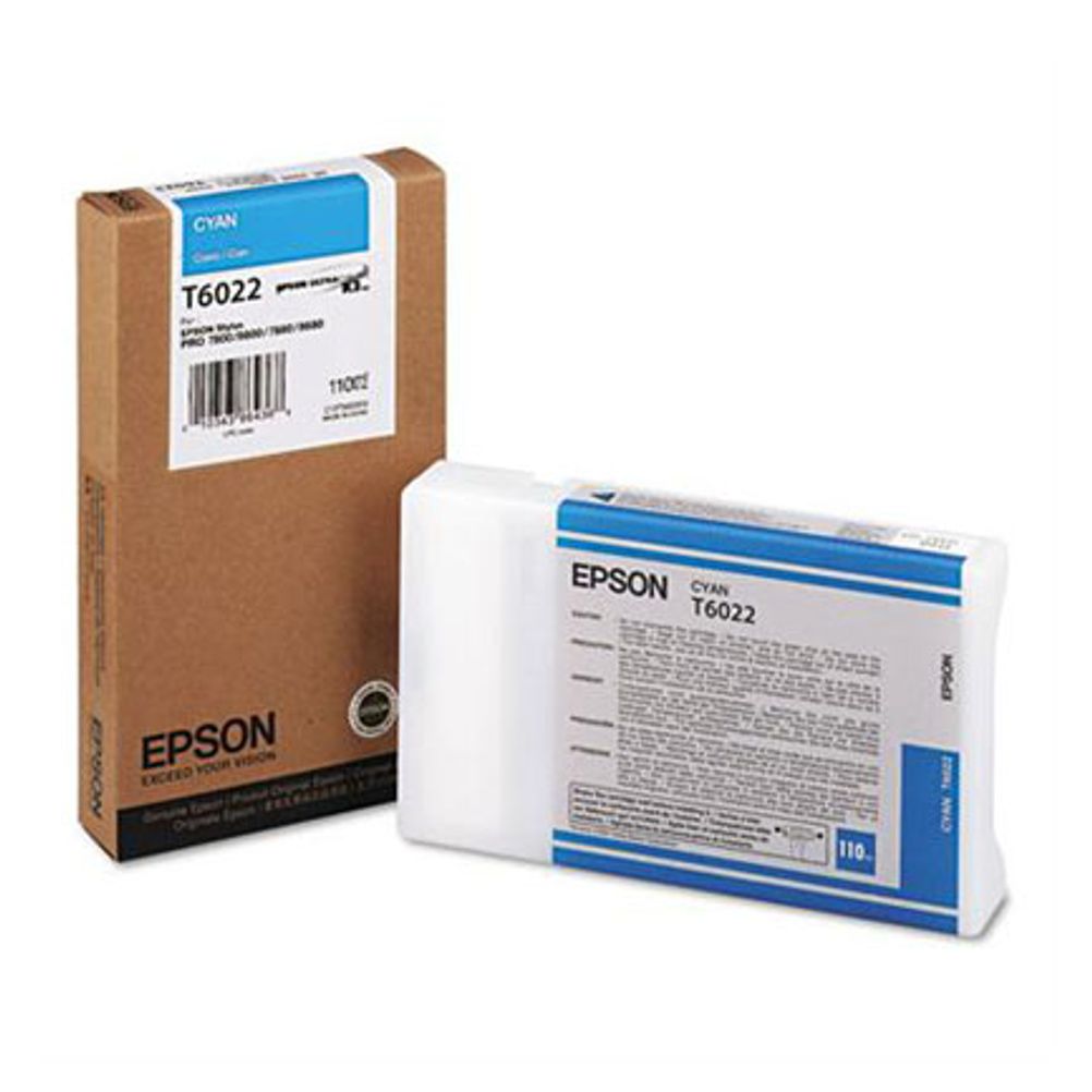 Cartucho de Tinta para Impresora Epson T6022 Cian Stylus Pro 7800, 7880