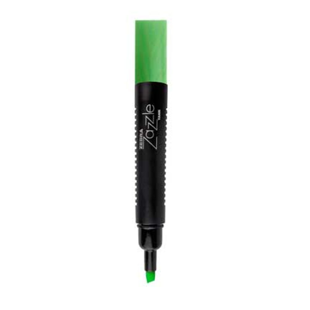 Marcador Resaltador de Textos Zebra Zazzle Punta de Cincel Flourescente Verde 12 Pieza(s)