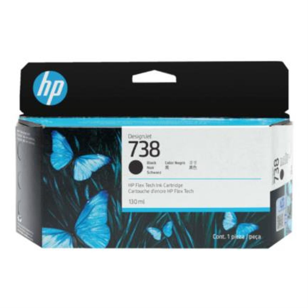 Cartucho de Tinta HP 738 Color Negro Compatible con DesignJet DesignJet Series T950, T850