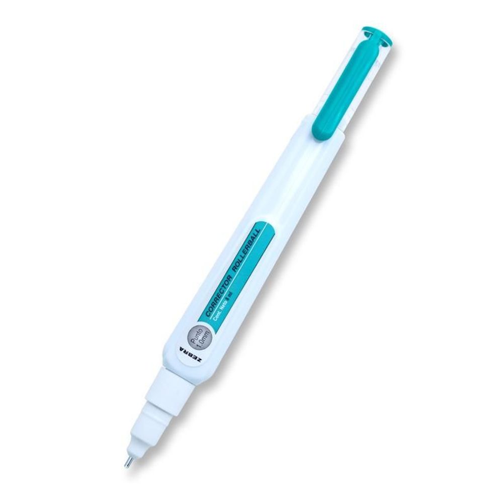 Corrector Zebra Rollerball Tipo Pluma Punta Rodante 1.0mm Blanco