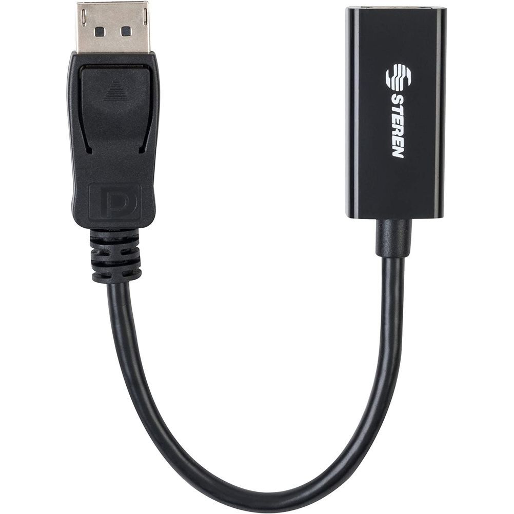 Adaptador de Cable de Vídeo Steren 506-450 Macho/Hembra DisplayPort HDMI A Negro