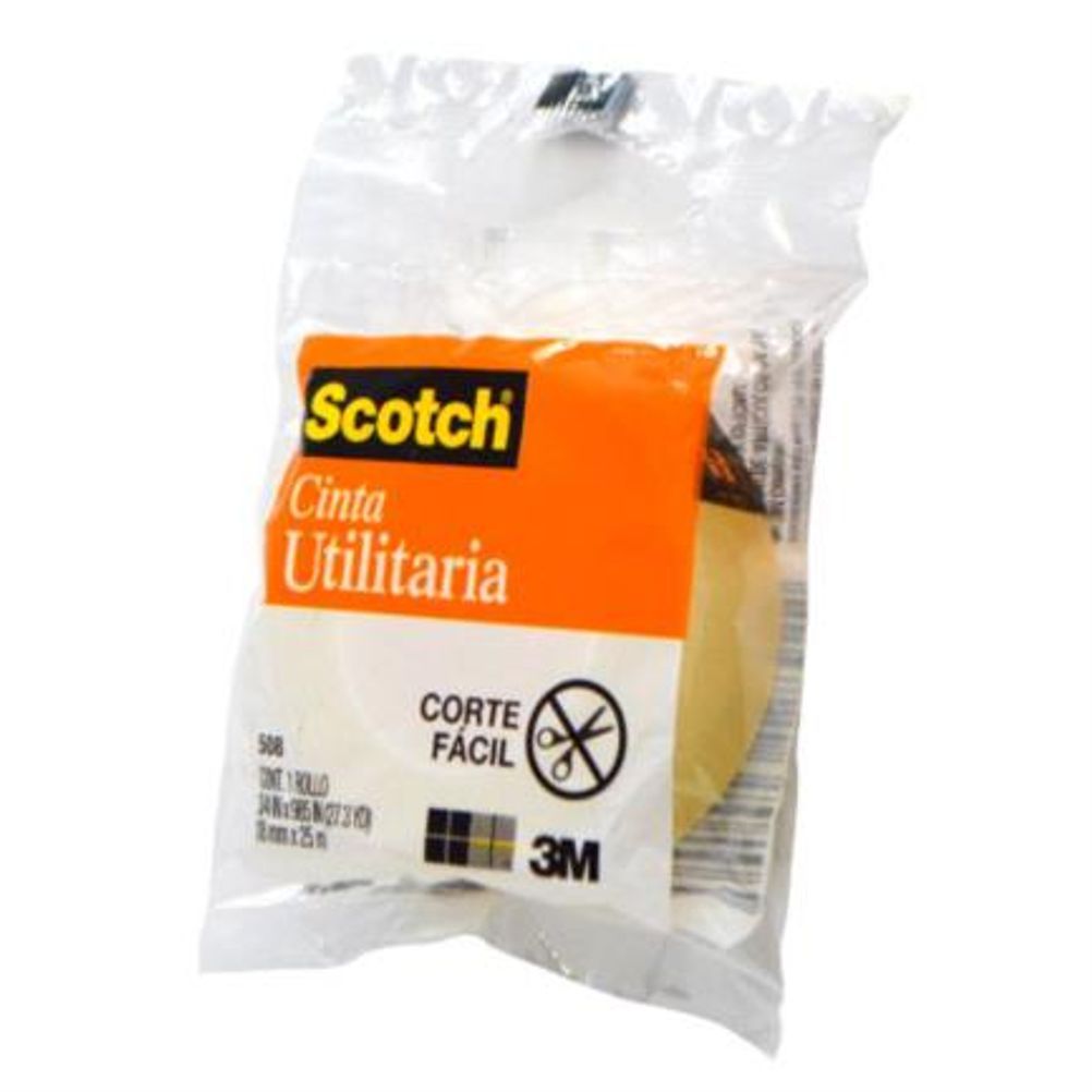 Cinta Adhesiva Scotch 3M 5081825 (18mmx25mm) en Bolsa Polipropileno Transparente Amarilla 12 Pieza(s)