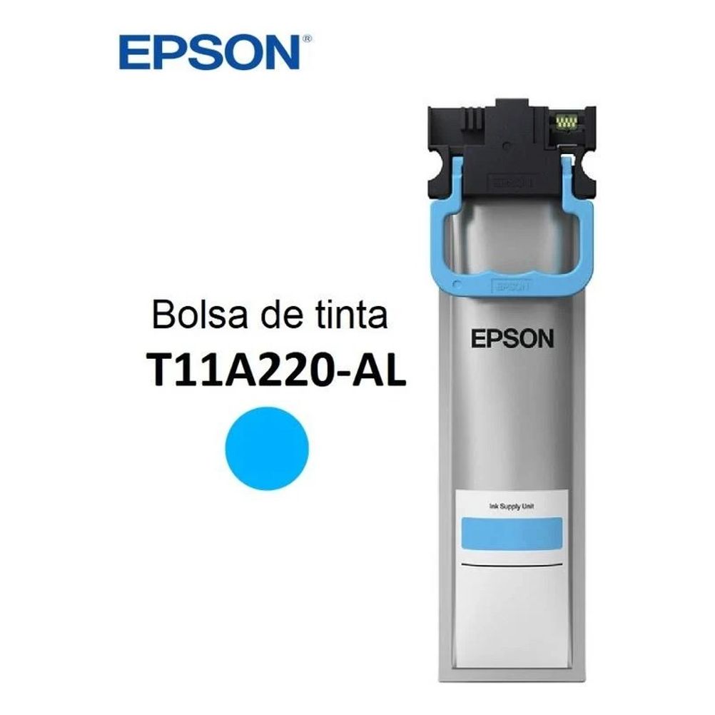 Tinta Epson WorkForce T11A220-AL Color Cian Compatible con WF C5310/ C5390