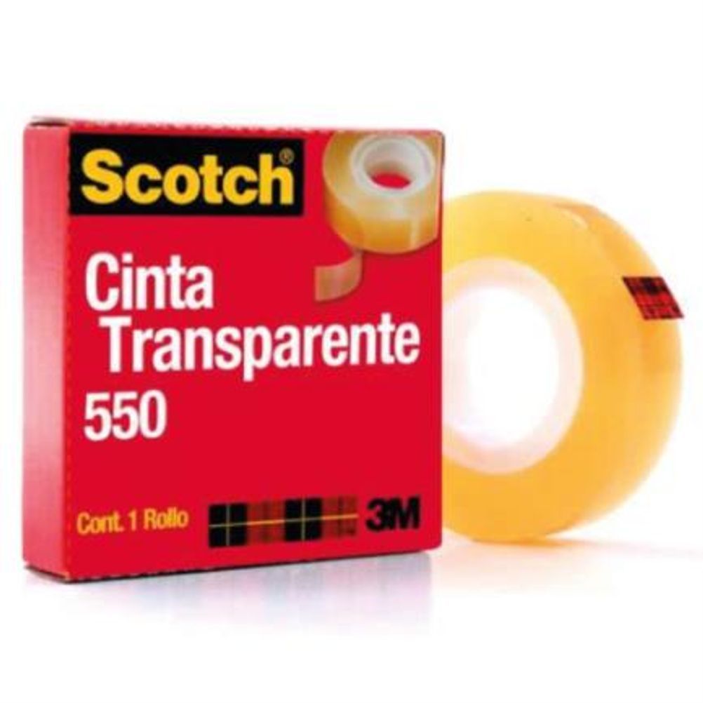 Cinta Adhesiva Scotch 3M  (19mmx33mm) Polipropileno Transparente Amarilla