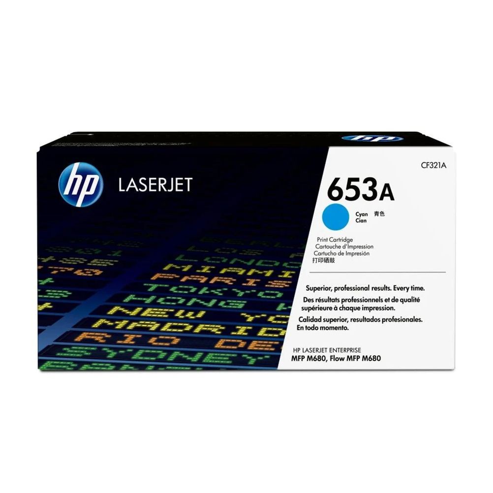 Cartucho de Toner HP 653A Cian 16500 Página(s) HP LaserJet Enterprise M680