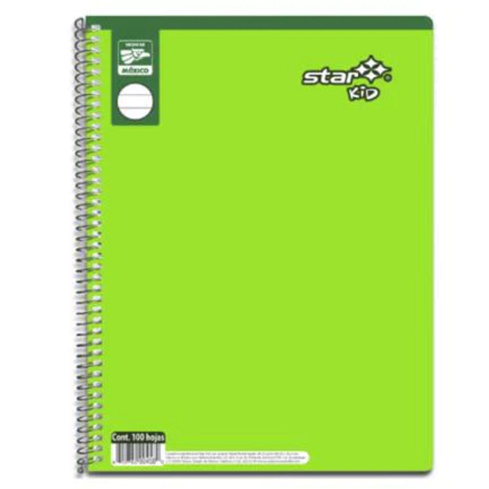 Cuaderno Estrella Profesional con Espiral Papel Bond Raya 100 Hoja(s) Color Verde