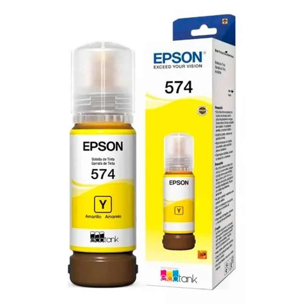 Tinta Epson T574 Color Amarillo Compatible con EcoTank L8050 L18050