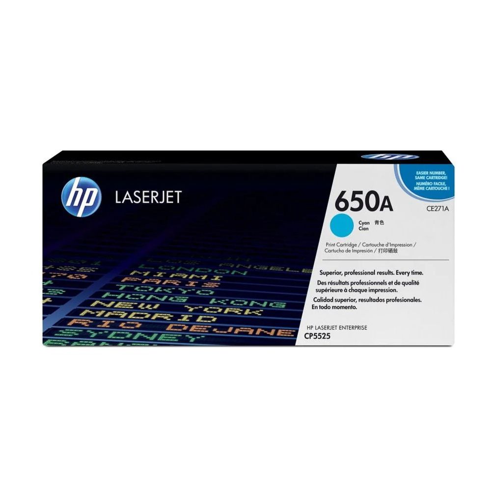 Cartucho de Toner HP 650A Cian 15000 Pagina(s) HP LaserJet Enterprise CP5525, M750