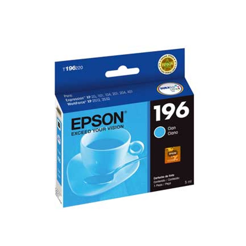 TINTA EPSON 196 - CIAN - 5ML T196220-AL