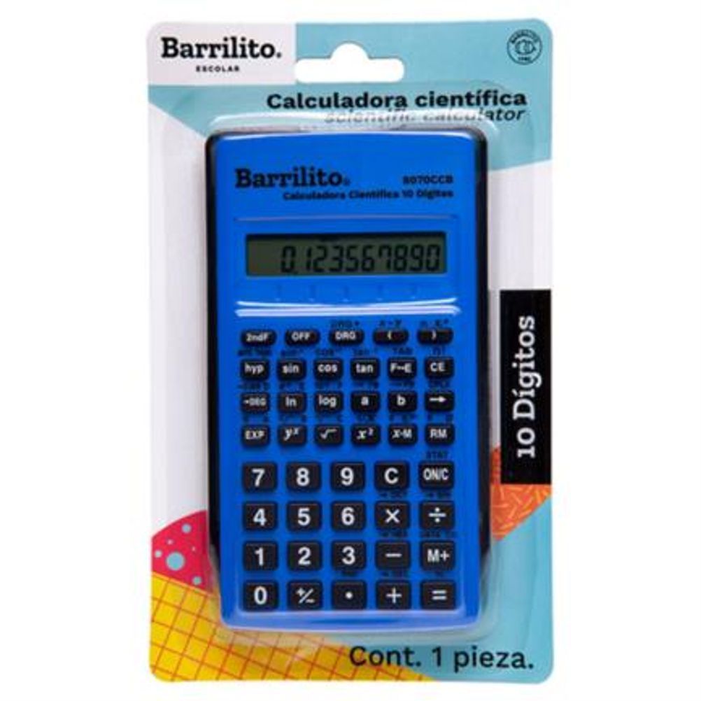 Calculadora Cientifica Barrilito 10 Digitos 1 Pza