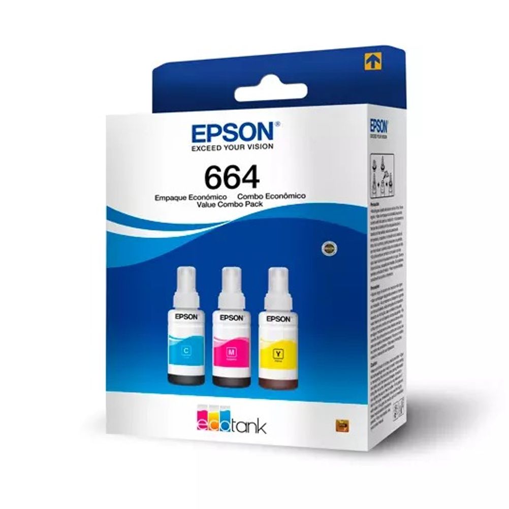 Kit tintas de color Epson T664 3 pzas