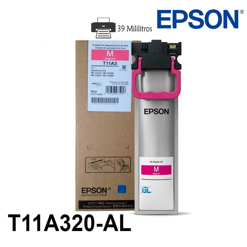 Cartucho de Tinta Epson WorkForce T11A3 Magenta Compatible WorkForce Pro WF-C5310, WF-C5390