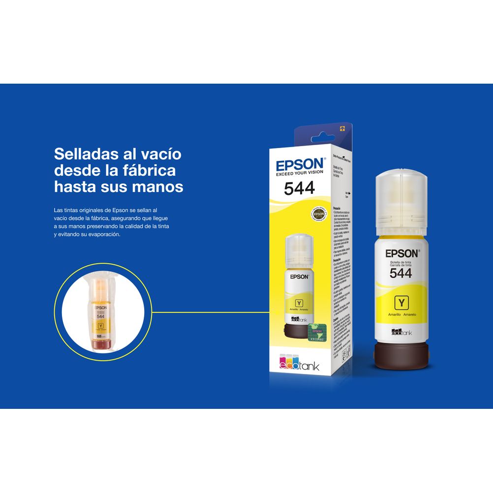 Tinta Epson T544 Color Amarillo 65ml EcoTank L110/L3110/L3150/L5190