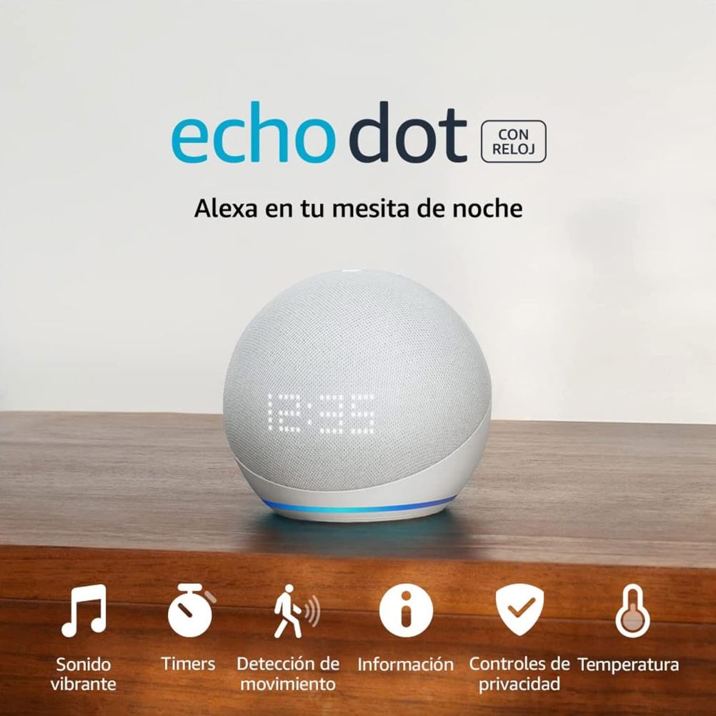 Amazon Echo Dot (5.ª generación, modelo de 2022) | Bocina inteligente con Alexa | Azul Gris