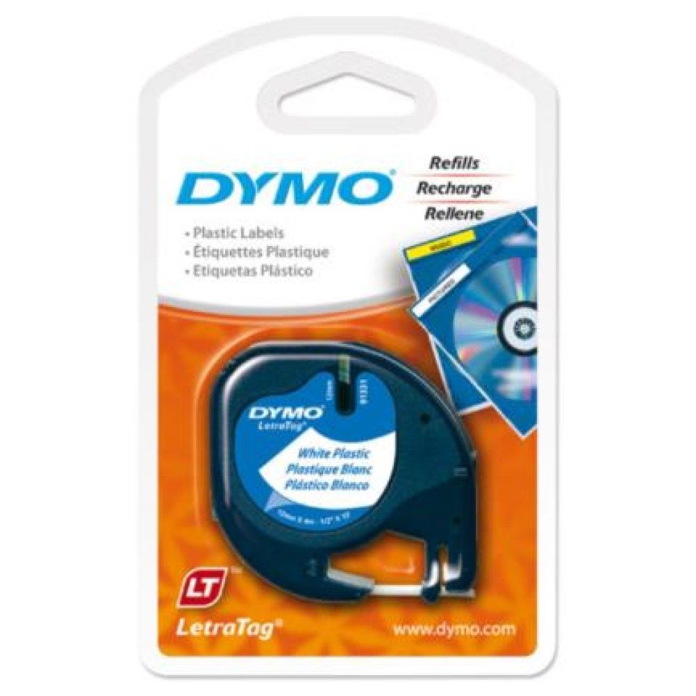 Cinta para Etiquetadora DYMO 91331 Negro sobre Blanco